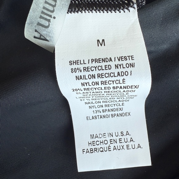 NWT VITAMIN A Luxe Link Belted One Piece - Black ReLux SZ M - Picture 6 of 8